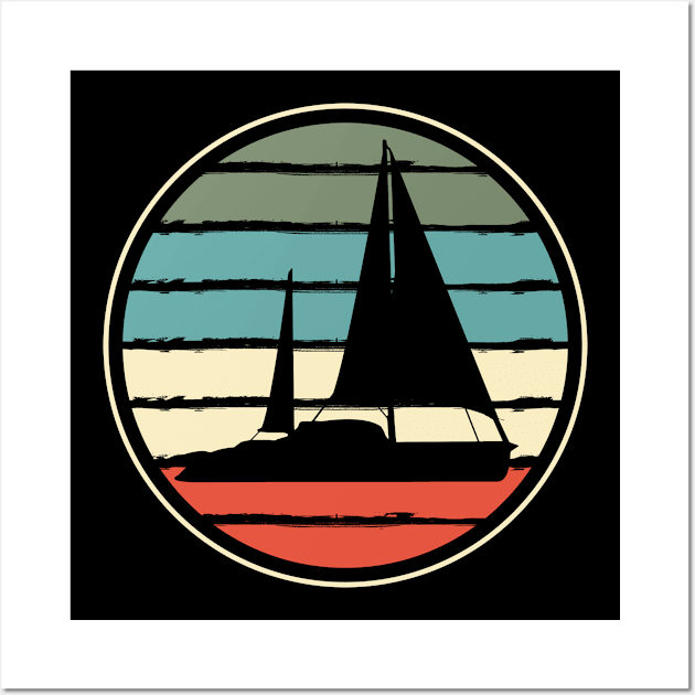 Sailboat Sailing Wall Art by KAWAIITEE